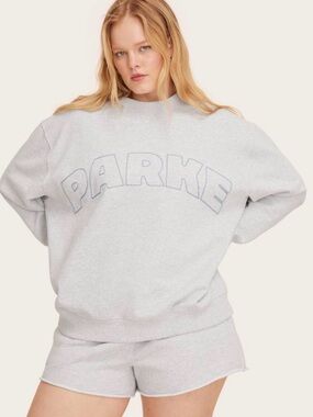 New Target x Parke Gray Mockneck Logo Pullover Sweatshirt L/XL